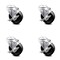 Service Caster 4 Inch Phenolic Wheel Swivel Bolt Hole Caster Set with Brake SCC-BH20S414-PHS-TLB-4 - alternate 1